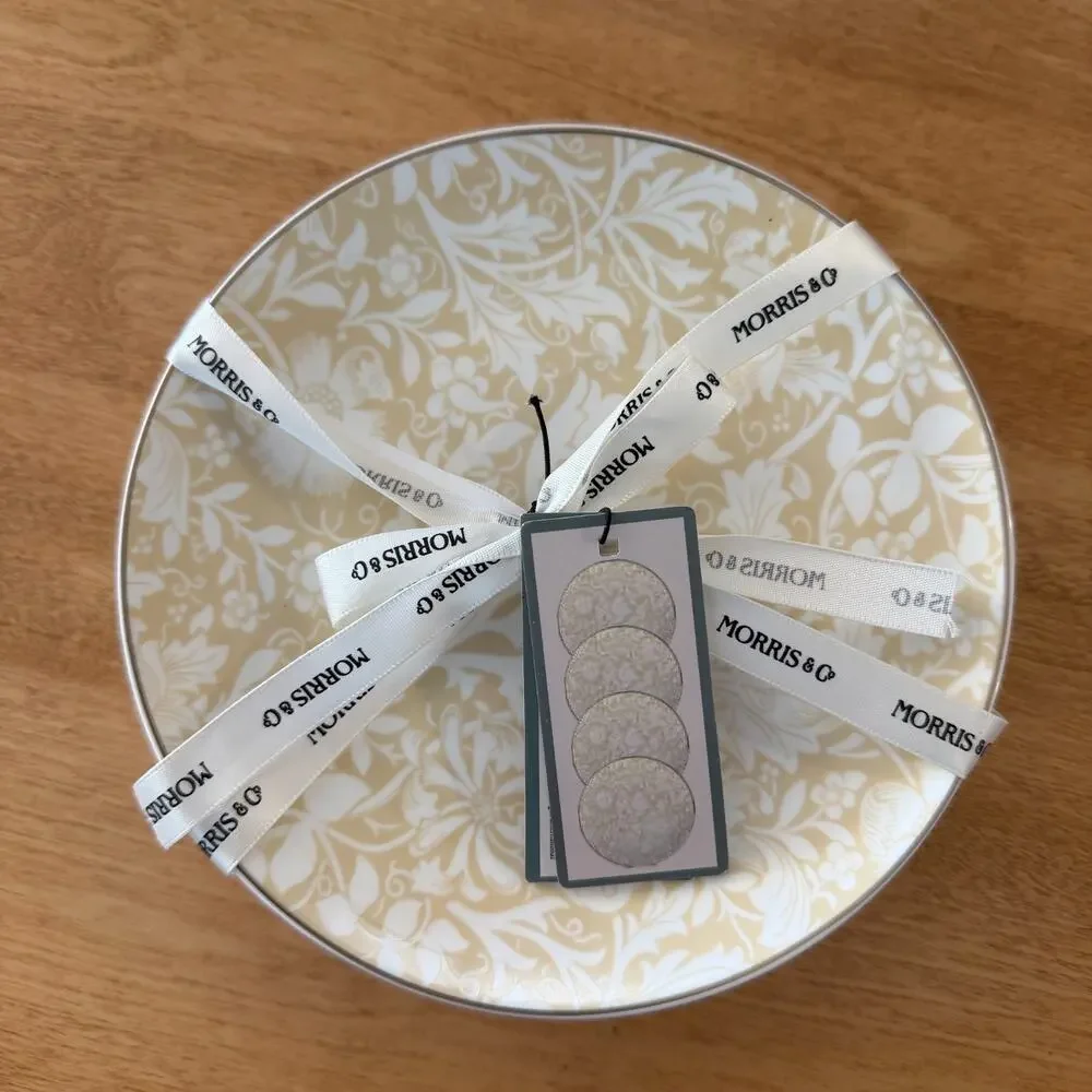 William Morris & Co Compton Appetizer Plates 6.5” Set of 4 Fine China Floral